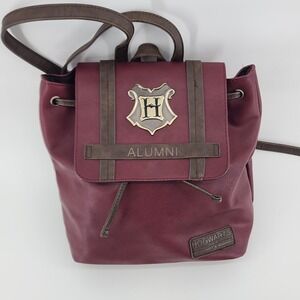 Harry Potter Hogwarts Alumni Mini Backpack Burgundy Faux Leather School Bag